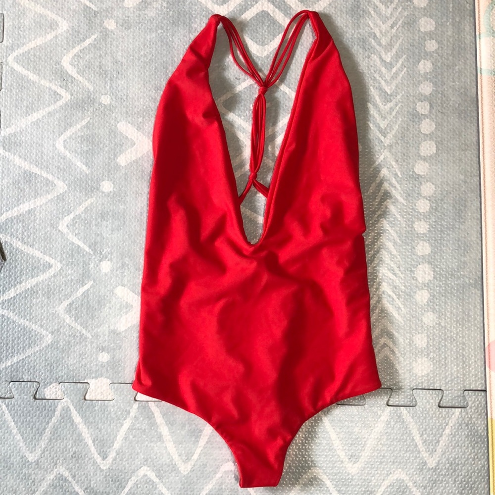 Super flattering and gorgeous Mikoh one piece in fire engine red color. NWOT.
